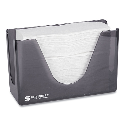 San Jamar Countertop Folded Towel Dispenser, 11 x 4.38 x 7, Black Pearl (SJMT1720TBK)