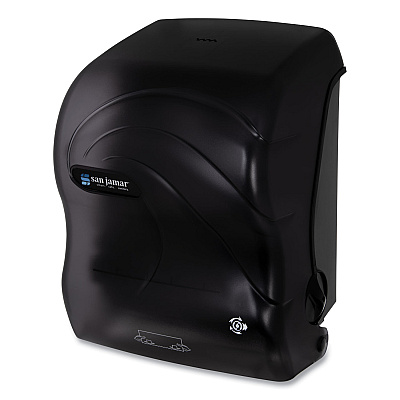 San Jamar Simplicity Mechanical Roll Dispenser, 12.38 x 9.5 x 14.63, Black Pearl (SJMT7490TBK)