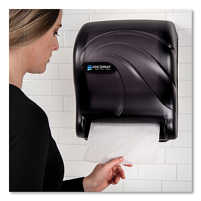San Jamar Tear-N-Dry Essence Touchless Towel Dispenser, 11.75 x 9.13 x 14.44, Black Pearl (SJMT8090TBK)