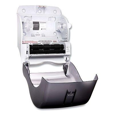 San Jamar Smart Essence Electronic Roll Towel Dispenser, 11.88 x 9.1 x 14.4, Black (SJMT8400TBK)