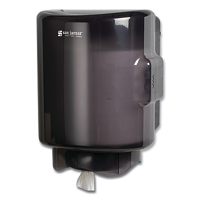 San Jamar Adjustable Center Pull Towel Dispenser, 10.75 x 10.25 x 13.25, Black Pearl (SJMT420TBK)