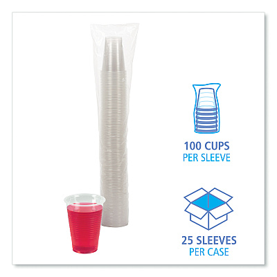 Boardwalk Translucent Plastic Cold Cups, 9 oz, Polypropylene, 100 Cups/Sleeve, 25 Sleeves/Carton (BWKTRANSCUP9CT)