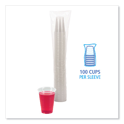 Boardwalk Translucent Plastic Cold Cups, 9 oz, Polypropylene, 100/Pack (BWKTRANSCUP9PK)