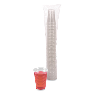 Boardwalk Translucent Plastic Cold Cups, 9 oz, Polypropylene, 100 Cups/Sleeve, 25 Sleeves/Carton (BWKTRANSCUP9CT)