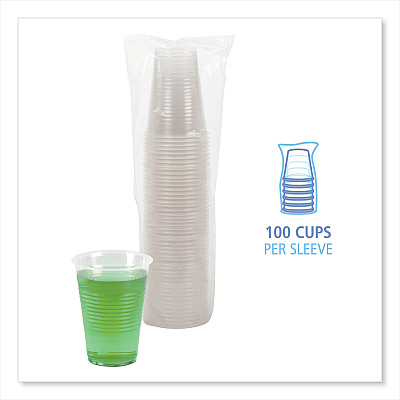 Boardwalk Translucent Plastic Cold Cups, 14 oz, Polypropylene, 50/Pack (BWKTRANSCUP14PK)