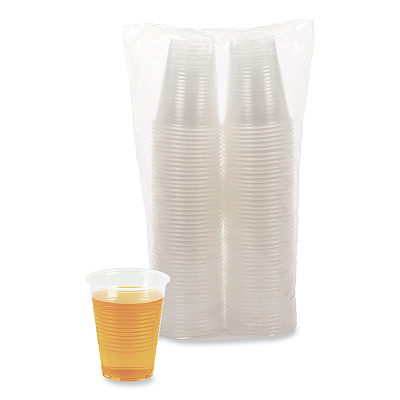 Boardwalk Translucent Plastic Cold Cups, 10 oz, Polypropylene, 100 Cups/Sleeve, 10 Sleeves/Carton (BWKTRANSCUP10CT)