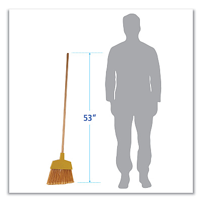 Boardwalk Angler Broom, 53" Handle, Yellow, 12/Carton (BWK932ACT)
