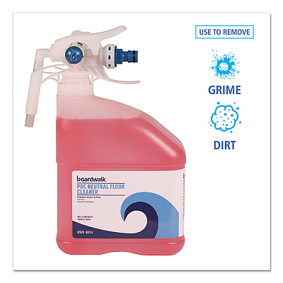 Boardwalk PDC Neutral Floor Cleaner, Tangy Fruit Scent, 3 Liter Bottle, 2/Carton (BWK4814)