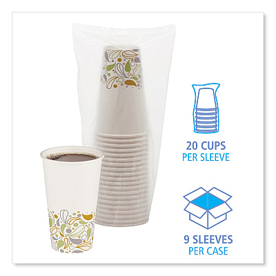 Boardwalk Deerfield Printed Paper Hot Cups, 16 oz, 50 Cups/Sleeve, 20 Sleeves/Carton (BWKDEER16HCUP)