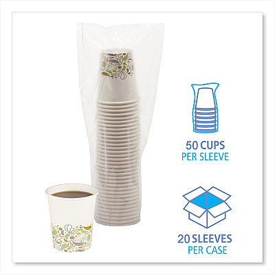 Boardwalk Deerfield Printed Paper Hot Cups, 8 oz, 50 Cups/Sleeve, 20 Sleeves/Carton (BWKDEER8HCUP)