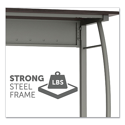 Linea Italia Trento Line Rectangular Desk, 59.13" x 23.63" x 29.5", Mocha (LITTR742MOC)