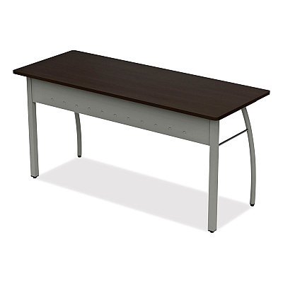 Linea Italia Trento Line Rectangular Desk, 59.13" x 23.63" x 29.5", Mocha (LITTR742MOC)