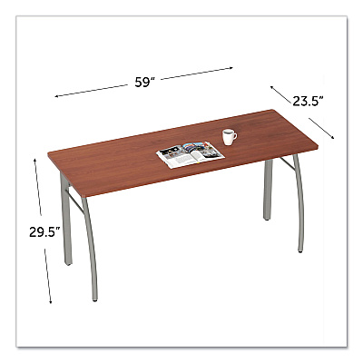 Linea Italia Trento Line Rectangular Desk, 59.13" x 23.63" x 29.5", Cherry (LITTR742CH)
