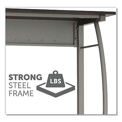 Linea Italia Trento Line Rectangular Desk, 47.25" x 23.63" x 29.5", Mocha/Gray (LITTR733MOC)