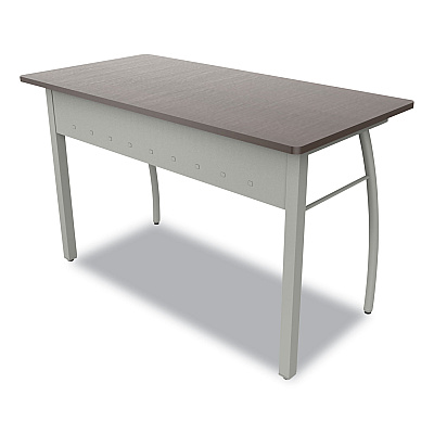 Linea Italia Trento Line Rectangular Desk, 47.25" x 23.63" x 29.5", Mocha/Gray (LITTR733MOC)