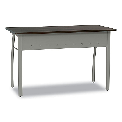 Linea Italia Trento Line Rectangular Desk, 47.25" x 23.63" x 29.5", Mocha/Gray (LITTR733MOC)