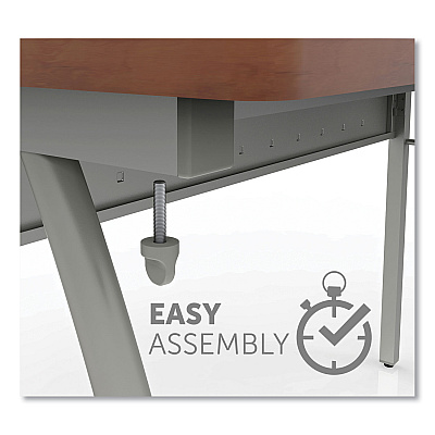 Linea Italia Trento Line Rectangular Desk, 47.25" x 23.63" x 29.5", Cherry (LITTR733CH)