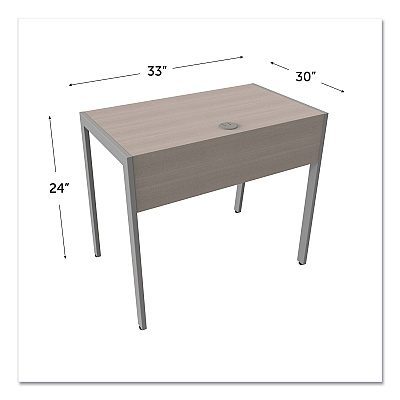 Linea Italia Klin Desk, 33" x 19" x 29.5", Ash (LITKLIN740ASH)