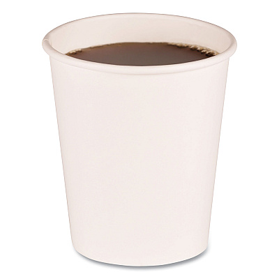 Boardwalk Paper Hot Cups, 8 oz, White, 50 Cups/Sleeve, 20 Sleeves/Carton (BWKWHT8HCUP)