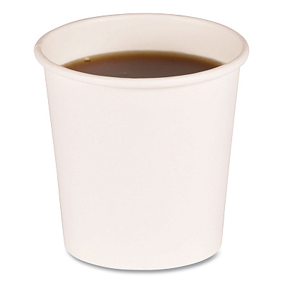 Boardwalk Paper Hot Cups, 4 oz, White, 50 Cups/Sleeve, 20 Sleeves/Carton (BWKWHT4HCUP)