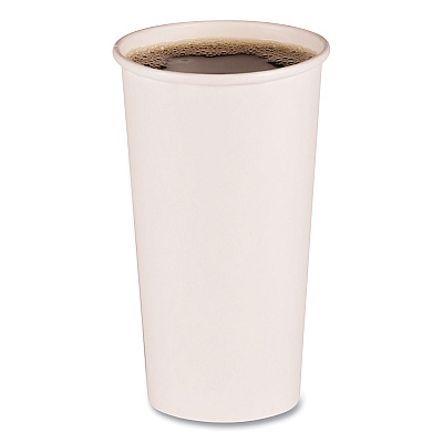 Boardwalk Paper Hot Cups, 20 oz, White, 50 Cups/Sleeve, 12 Sleeves/Carton (BWKWHT20HCUP)