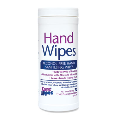 2XL Alcohol Free Hand Sanitizing Wipes, 8 x 7, White, 70/Canister, 6 Canisters/Carton (TXL470)