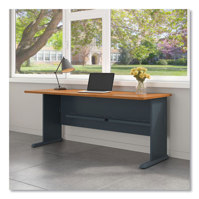 Bush Enterprise Collection Double Pedestal Desk, 70.13" X 28.63" X 29.75", Harvest Cherry, (box 2 Of 2) (BSH2972CSA203)
