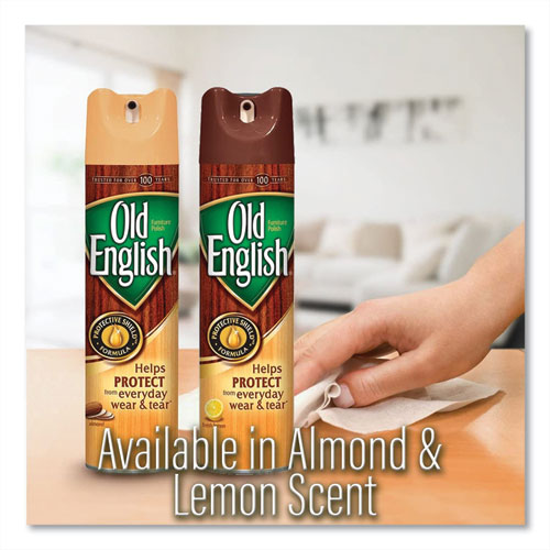 OLD ENGLISH Furniture Polish, Almond Scent, 12.5 oz Aerosol Spray, 12/Carton (77677CT)