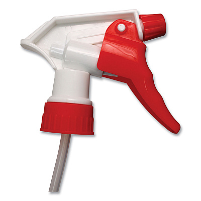 Impact Spray Trigger, 9.5" Tube, Fits 32 oz Bottles, Red/White (IMP490624)