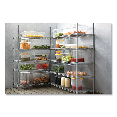Rubbermaid Commercial Food/Tote Boxes, 3.5 gal, 18 x 12 x 6, Clear, Plastic (RCP3309CLE)