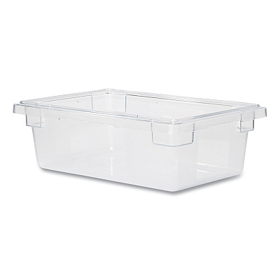 Rubbermaid Commercial Food/Tote Boxes, 3.5 gal, 18 x 12 x 6, Clear, Plastic (RCP3309CLE)