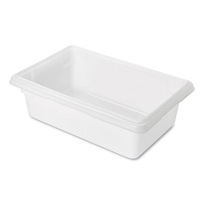 Rubbermaid Commercial Food/Tote Boxes, 3.5 gal, 18 x 12 x 6, White, Plastic (RCP3509WHI)