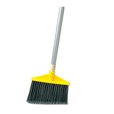 Rubbermaid Commercial Angled Large Broom, 48.78" Handle, Silver/Gray (RCP6385GRA)