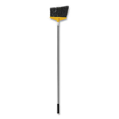 Rubbermaid Commercial Angled Large Broom, 48.78" Handle, Silver/Gray (RCP6385GRA)