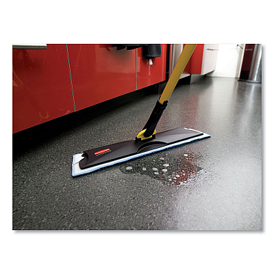 Rubbermaid Commercial Economy Wet Mopping Pad, Microfiber, 18", Blue (RCPQ409BLUEA)