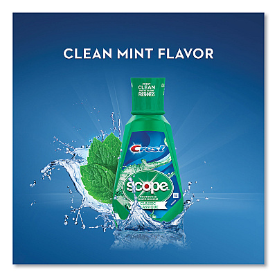 Crest + Scope Mouth Rinse, Classic Mint, 1 L Bottle, 6/Carton (PGC95662)