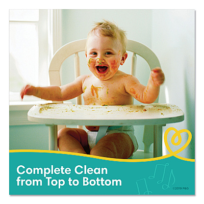 Pampers Complete Clean Baby Wipes, 1-Ply, Baby Fresh, 7 x 6.8, White, 72 Wipes/Pack, 8 Packs/Carton (PGC75536)