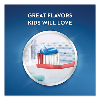 Crest Kids' Sparkle Toothpaste, Blue, Bubblegum Flavor, 0.85 oz Tube, 72/Carton (PGC40159CT)