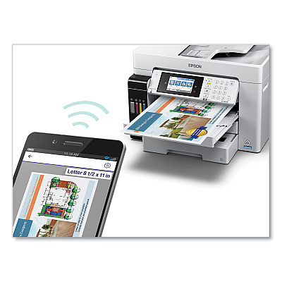 Epson WorkForce ST-C8090 Supertank Color MFC Printer, Copy/Fax/Print/Scan (EPSC11CH71203)