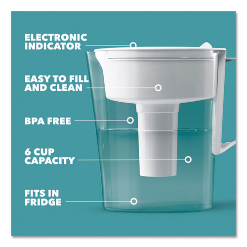 Brita Classic Water Filter Pitcher, 40 oz, 5 Cups, Clear (36089EA)