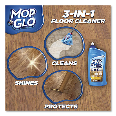 MOP & GLO Ready to Use Multi-Surface Floor Cleaner, Fresh Citrus Scent, 32 oz Bottle, 6/Carton (RAC89333CT)