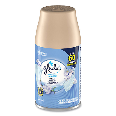 Glade Automatic Air Freshener, Clean Linen, 6.2 oz, 6/Carton (375364)
