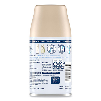 Glade Automatic Air Freshener, Clean Linen, 6.2 oz, 6/Carton (375364)