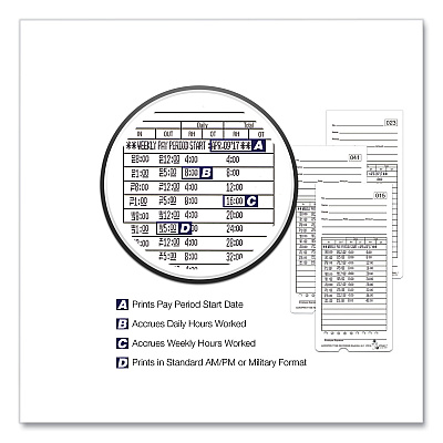 Acroprint ATR480 Time Clock and Accessories Bundle, Digital Display, White/Charcoal (ACPTTB500)
