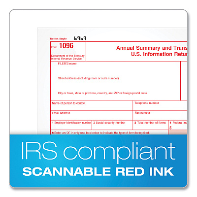 TOPS Five-Part 1099-INT Tax Forms for Inkjet/Laser Printers, Five-Part Carbonless, 8 x 5.5, 2 Forms/Sheet, 24 Forms Total (TOP22983)