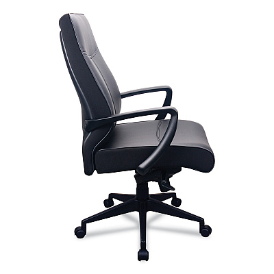 Tempur-Pedic by Raynor 300 Leather High-Back Chair, Supports Up to 250 lb, 19.57" to 22.56" Seat Height, Black (EUTTP300)