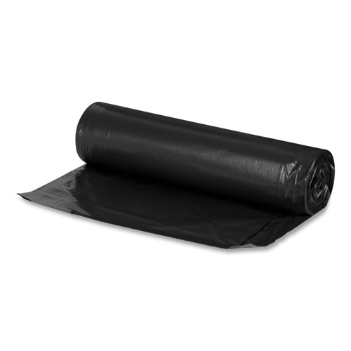 Boardwalk Recycled Low-Density Polyethylene Can Liners for Slim Jim Containers, 23 gal, 1mil, 28 x 45, Black, 15 Bags/Roll, 10 Rolls/CT (SJ2845B)