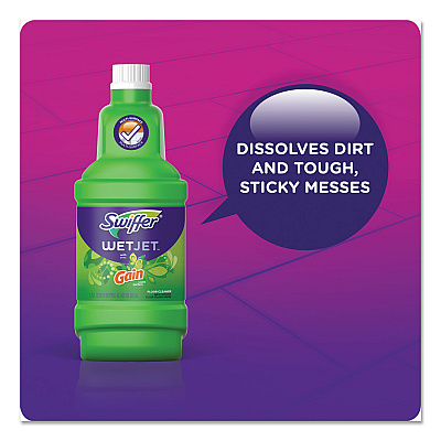 Swiffer WetJet System Cleaning-Solution Refill, Original Scent, 1.25 L Bottle, 4/Carton (PGC77809)