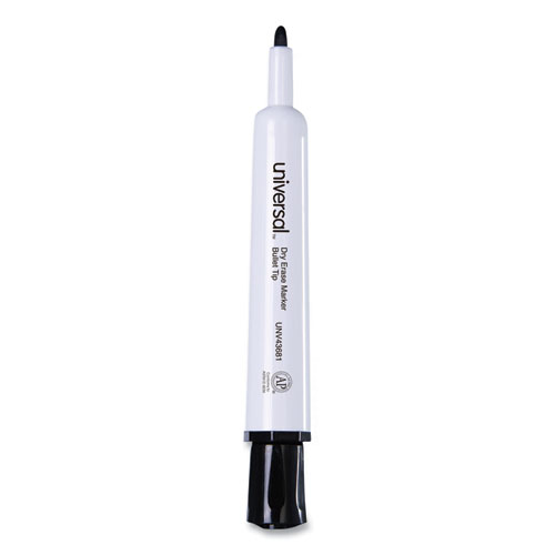 Universal Dry Erase Marker, Medium Bullet Tip, Black, Dozen (43681)