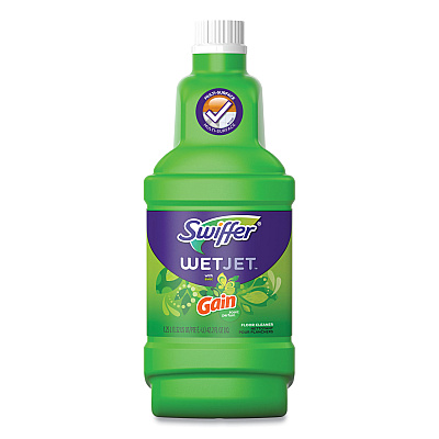 Swiffer WetJet System Cleaning-Solution Refill, Original Scent, 1.25 L Bottle, 4/Carton (PGC77809)